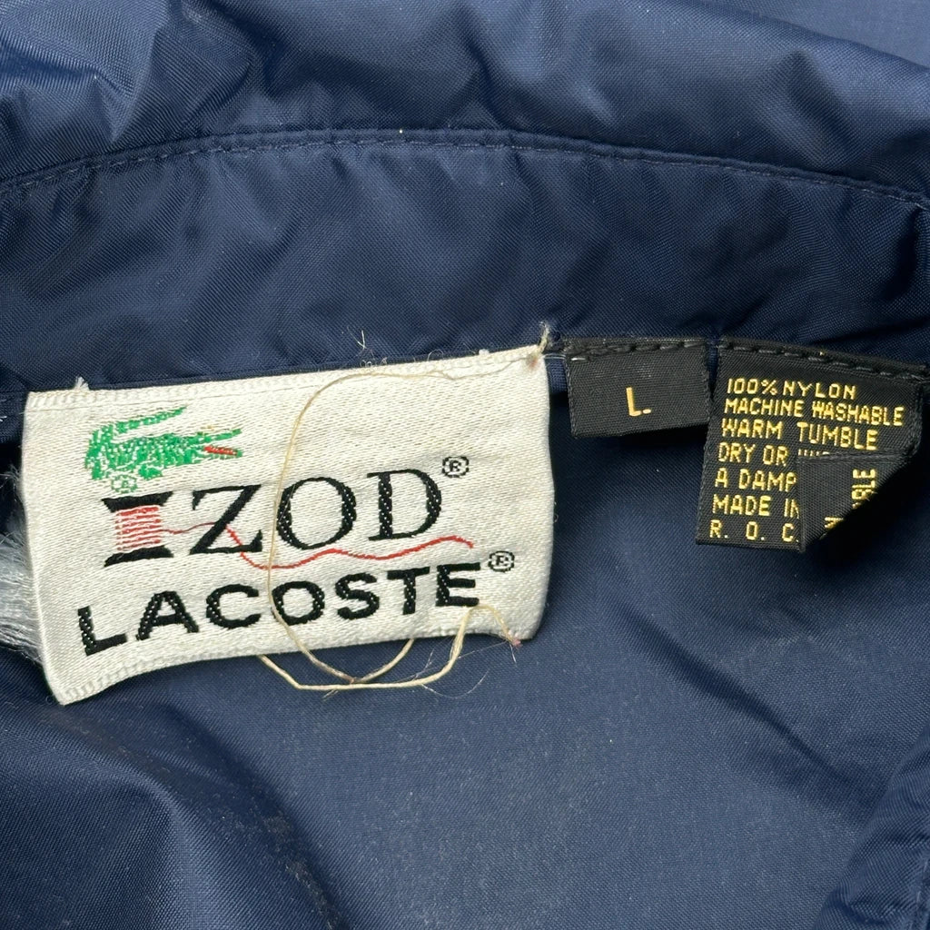 Lacoste Izod Windbreaker - Large Navy Nylon - Image 3