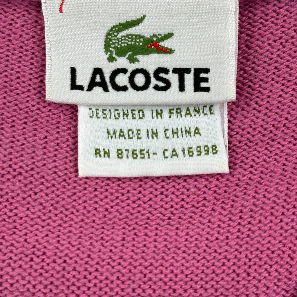 Lacoste Jumper - XL Pink Cotton - Image 3