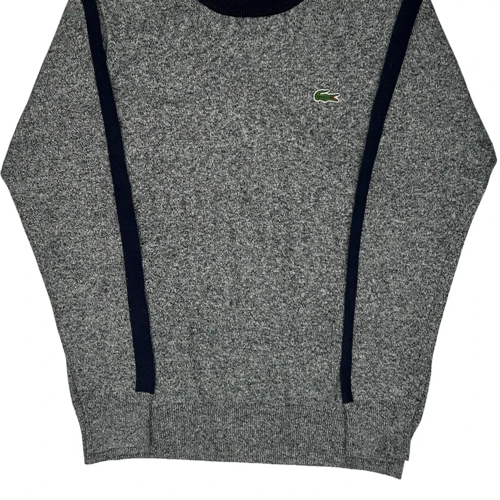 Lacoste Slim Fit Jumper - Medium Grey Cotton Blend - Image 5