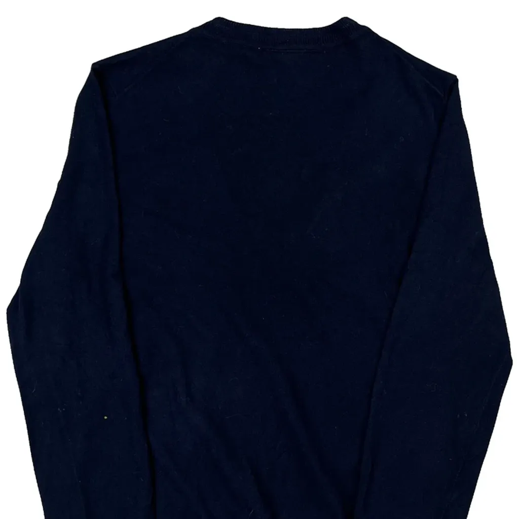 Lacoste V-Neck Jumper - Small Navy Cotton - Image 6