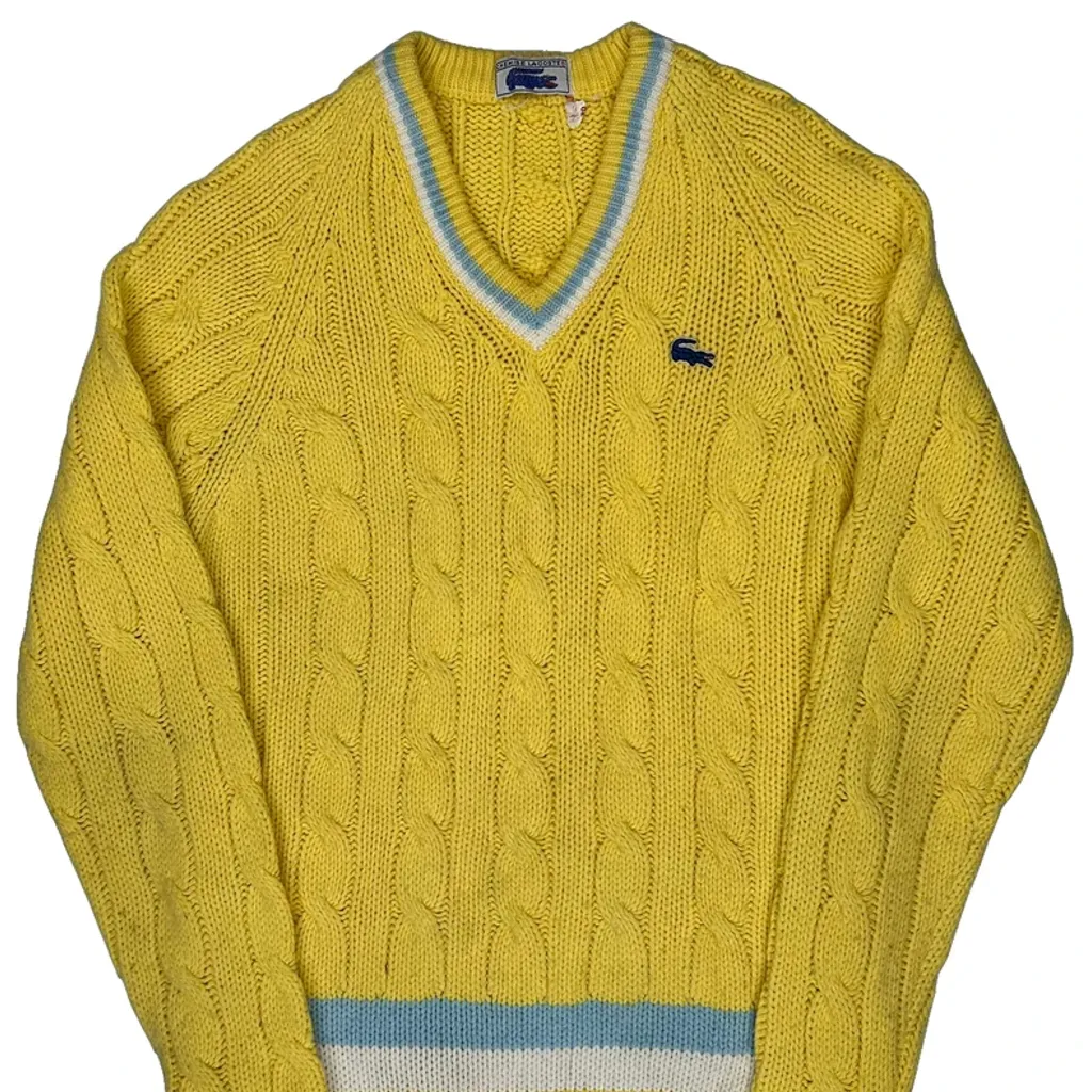Lacoste Jumper - Small Yellow Cotton - Image 5