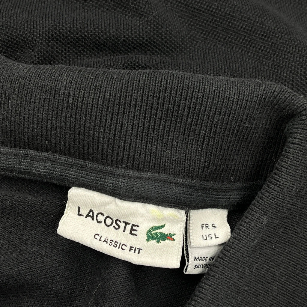 Lacoste Long Sleeve Polo Shirt - Large Black Cotton - Image 3