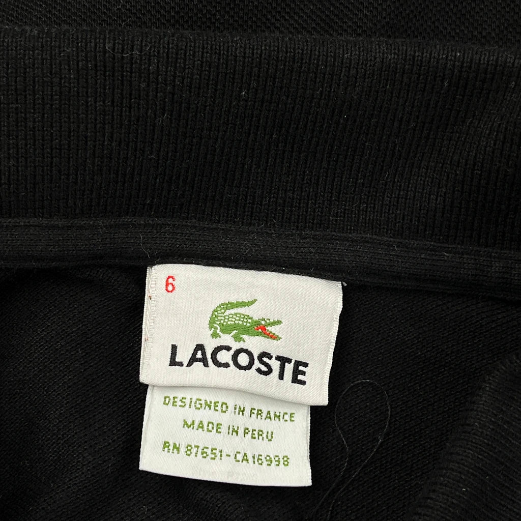 Lacoste Long Sleeve Polo Shirt - XL Black Cotton - Image 3