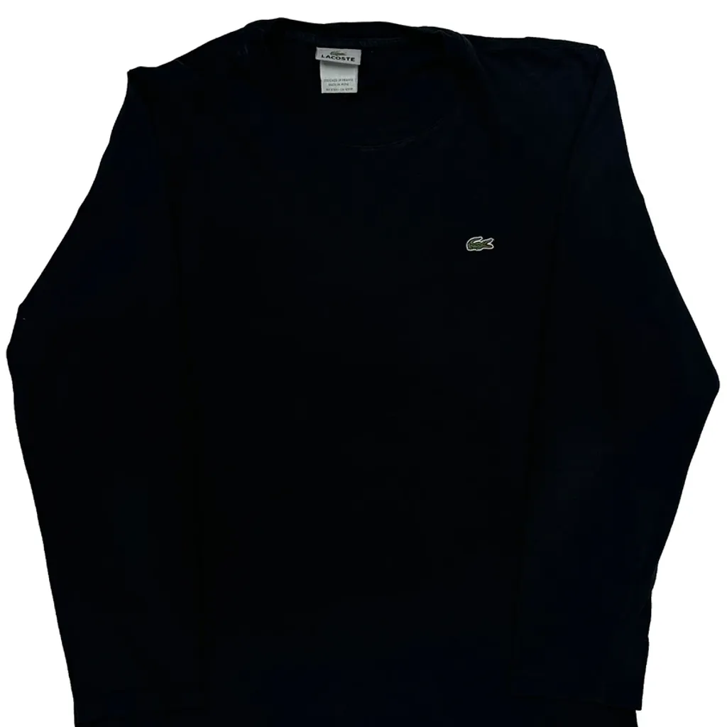 Lacoste Long Sleeve T-Shirt - Large Black Cotton - Image 5