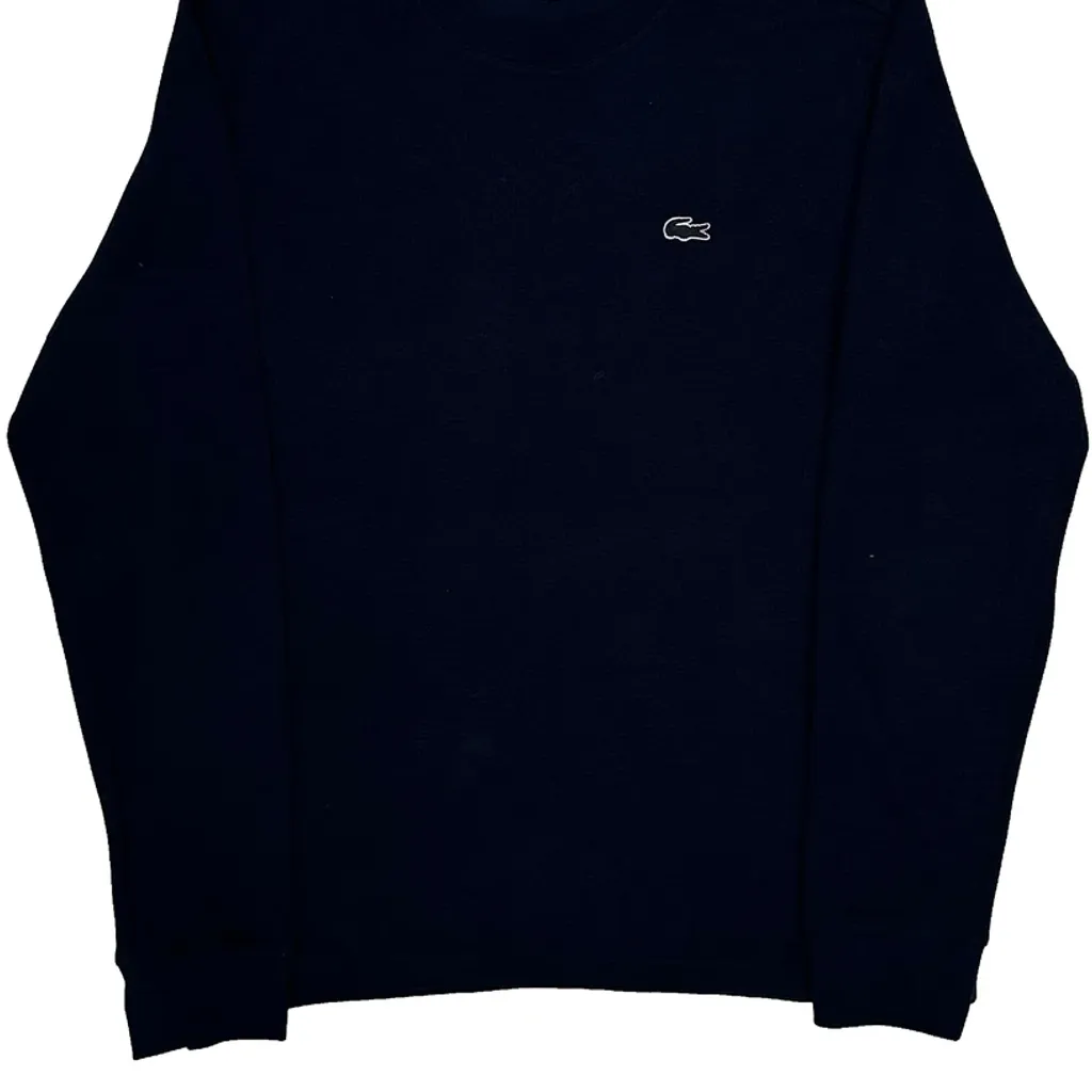 Lacoste Long Sleeve T-Shirt - Medium Navy Cotton - Image 5