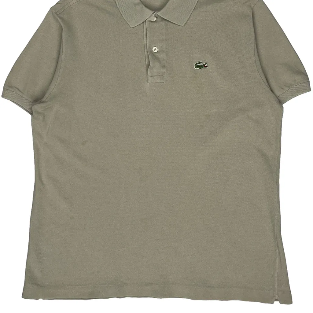 Lacoste Polo Shirt - Large Beige Cotton - Image 4