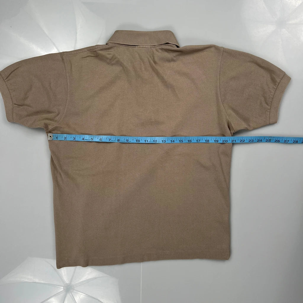 Lacoste Polo Shirt - Medium Beige Cotton - Image 3