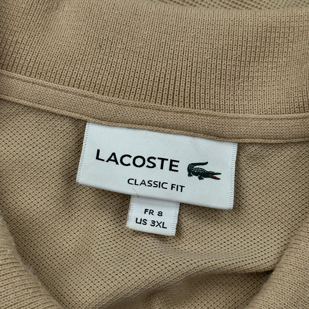 Lacoste Polo Shirt - 3XL Beige Cotton - Image 3