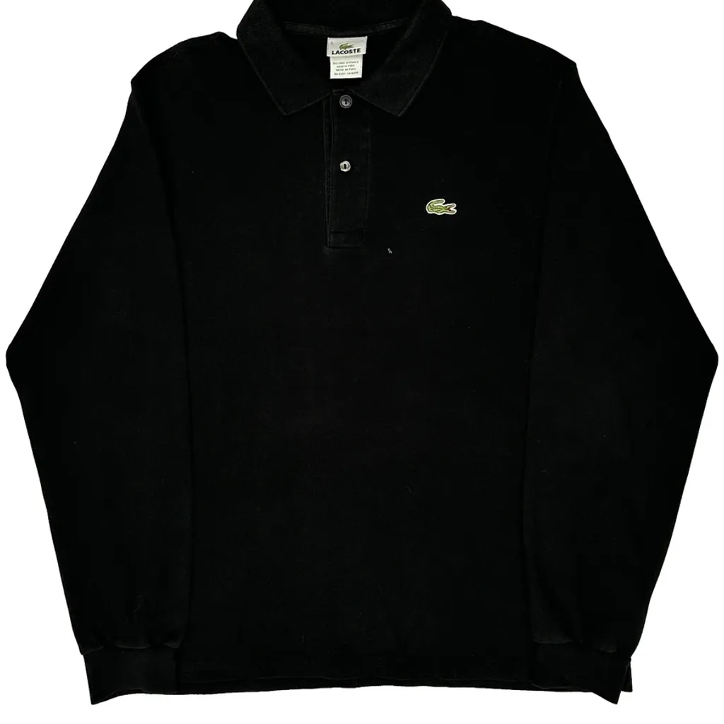 Lacoste Polo Shirt - Large Black Cotton - Image 5