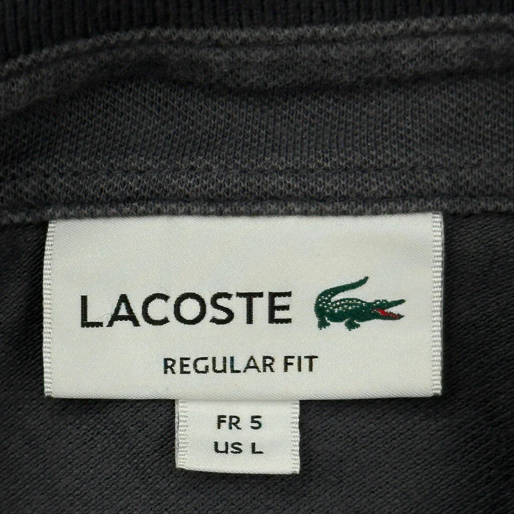 Lacoste Polo Shirt - Large Black Cotton - Image 3