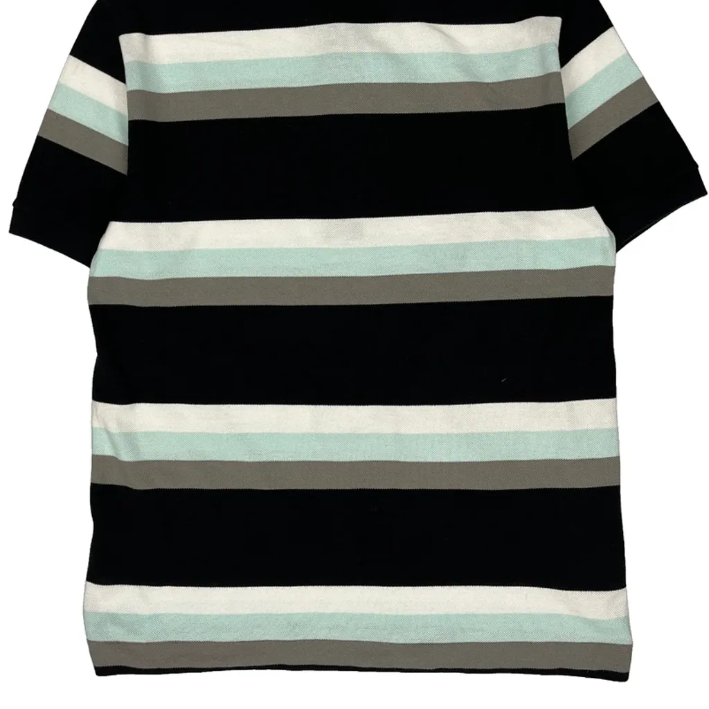 Lacoste Striped Polo Shirt - Small Black Cotton - Image 6