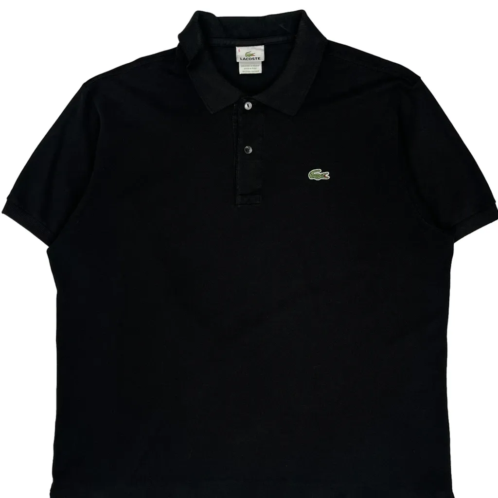 Lacoste Polo Shirt - XL Black Cotton - Image 4