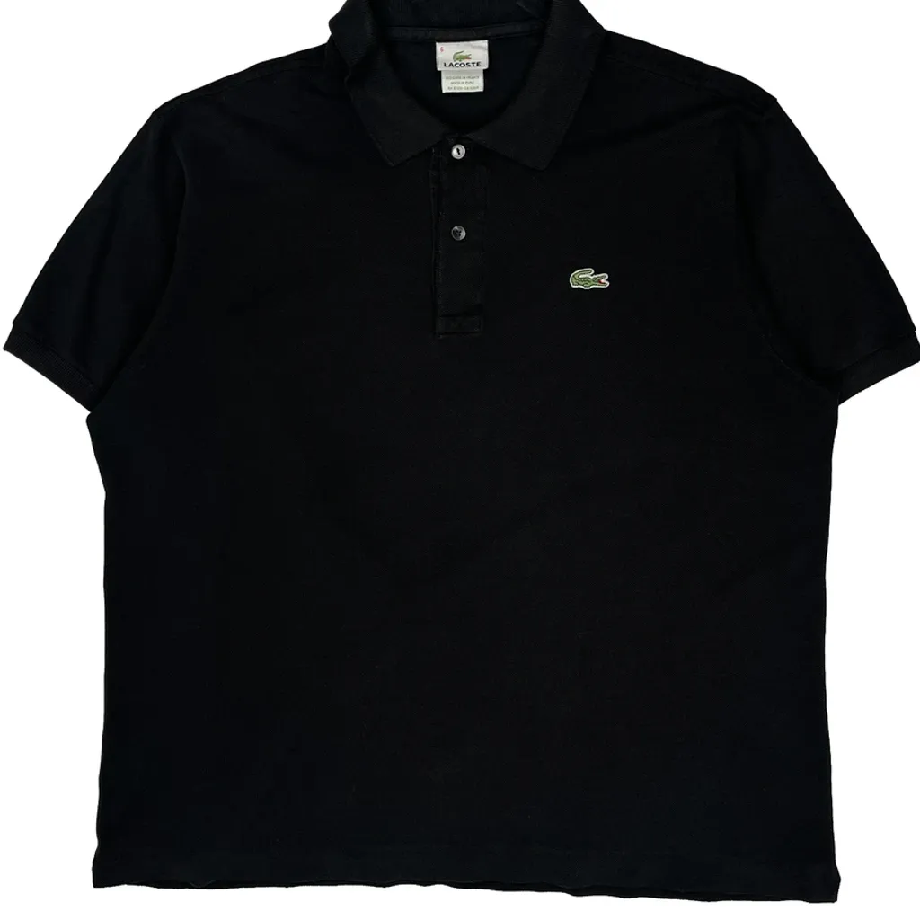 Lacoste Polo Shirt - XL Black Cotton - Image 5