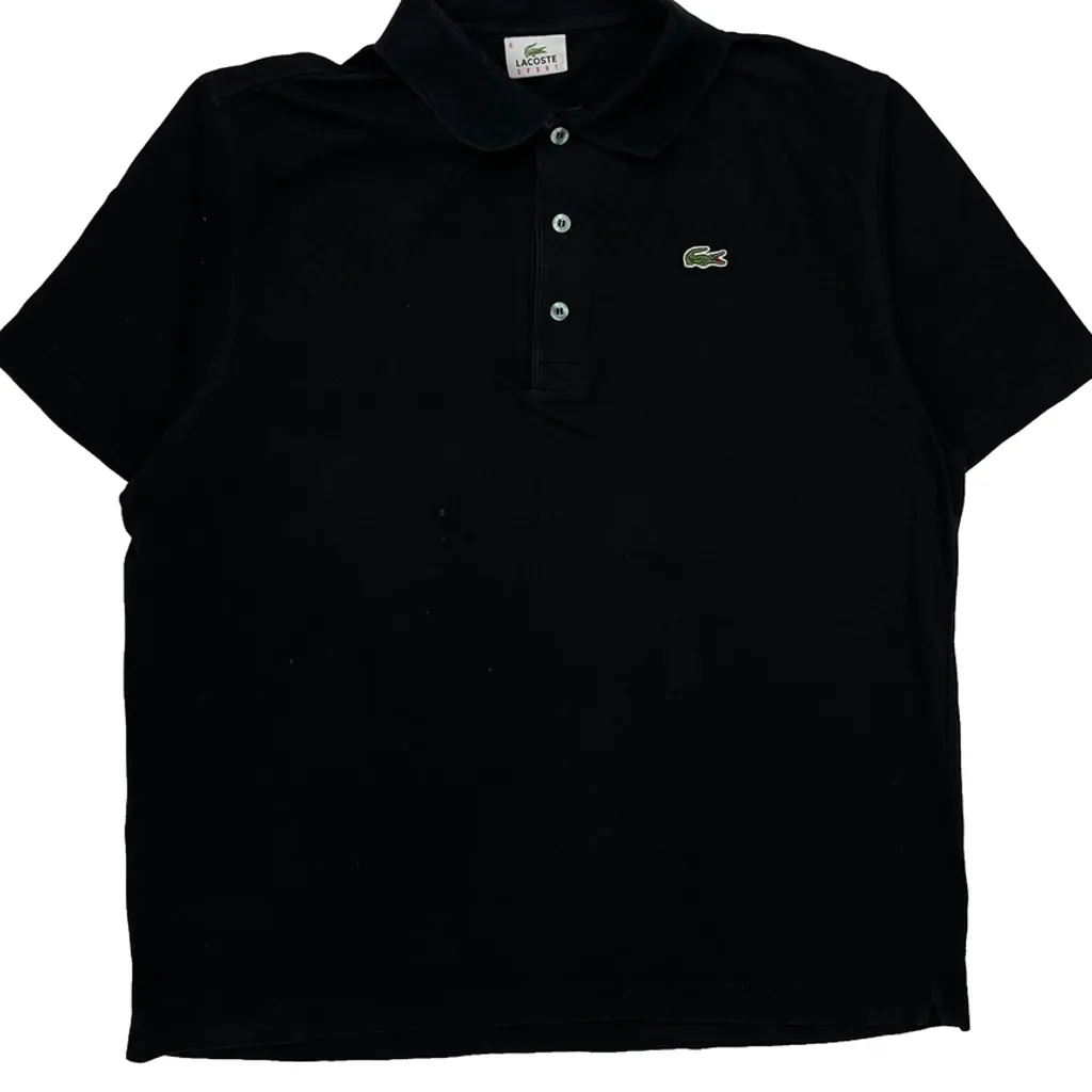 Lacoste Polo Shirt - XL Black Cotton - Image 4
