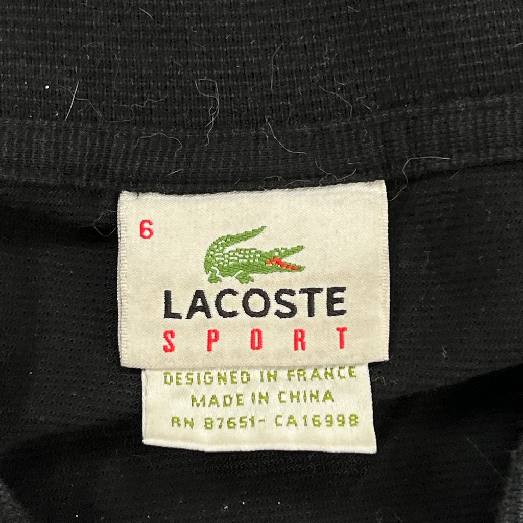Lacoste Polo Shirt - XL Black Cotton - Image 4