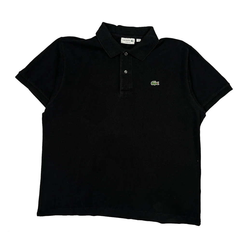 Lacoste Polo Shirt - XL Black Cotton - Image 2