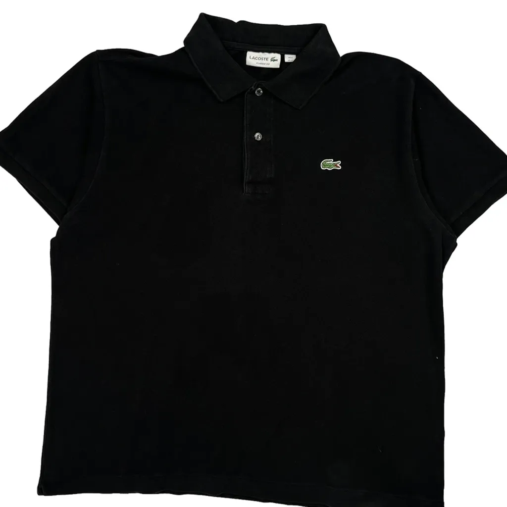 Lacoste Polo Shirt - XL Black Cotton - Image 7