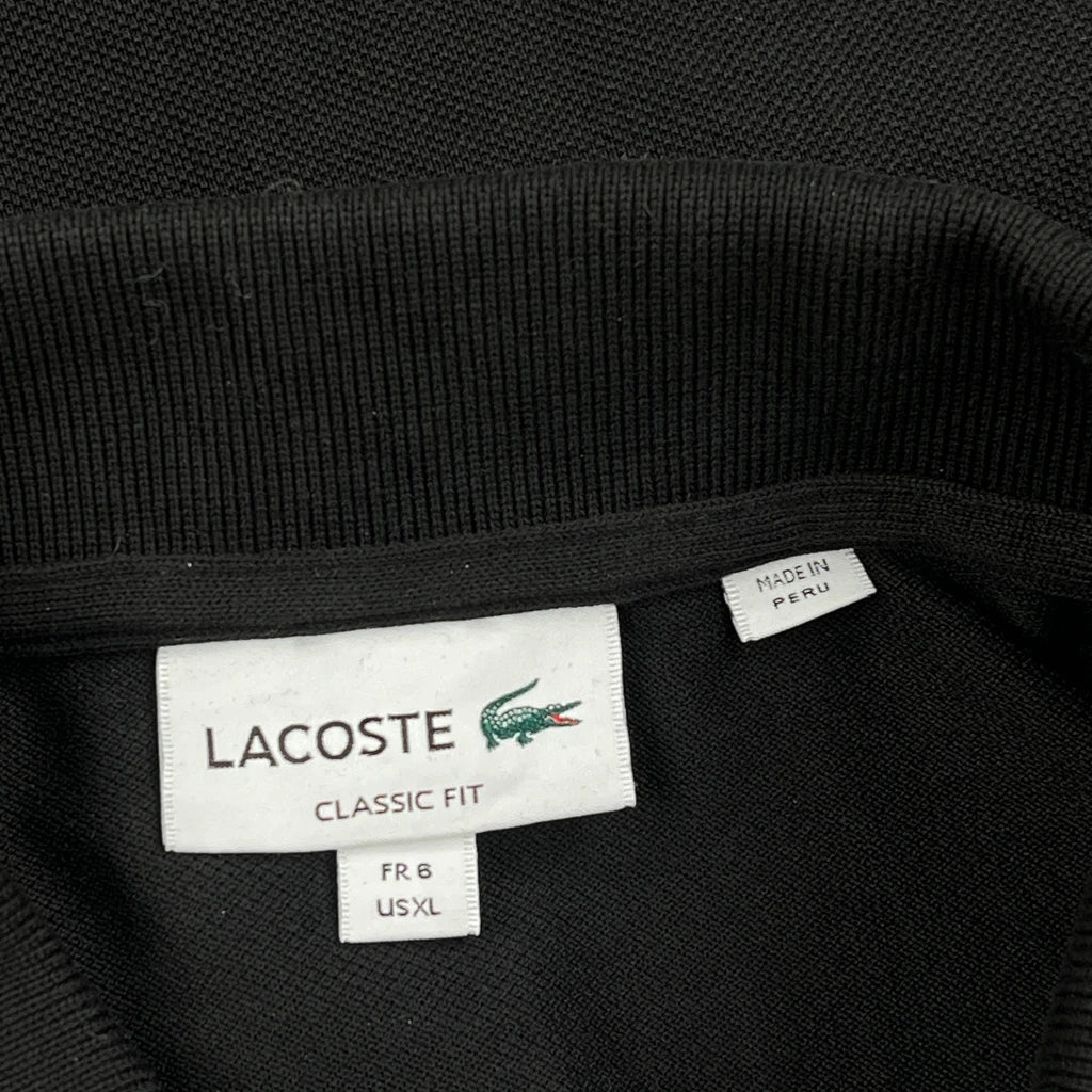 Lacoste Polo Shirt - XL Black Cotton - Image 3