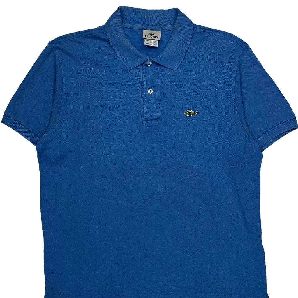 Lacoste Polo Shirt - Large Blue Cotton - Image 5
