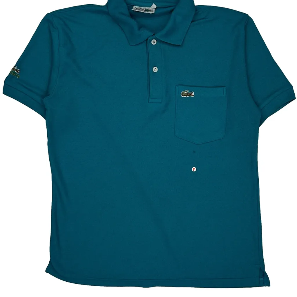 Lacoste Polo Shirt - Large Blue Cotton - Image 7