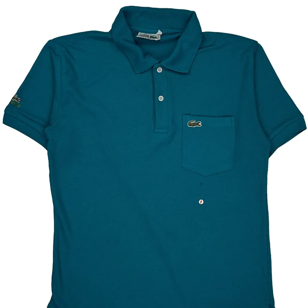Lacoste Polo Shirt - Large Blue Cotton - Image 8