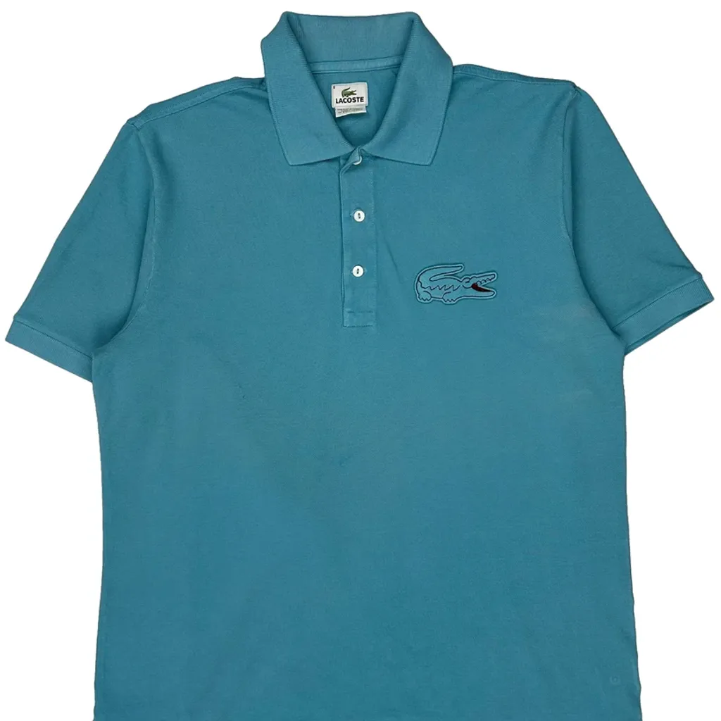 Lacoste Polo Shirt - Large Blue Cotton - Image 5