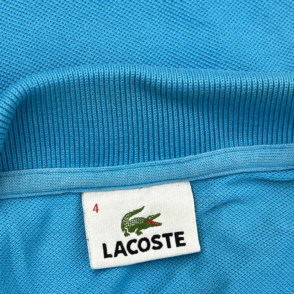 Lacoste Polo Shirt - Medium Blue Cotton - Image 3