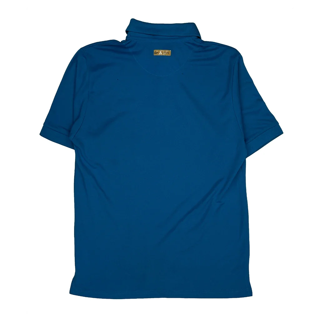 Lacoste Polo Shirt - Medium Blue Polyester Blend - Image 2