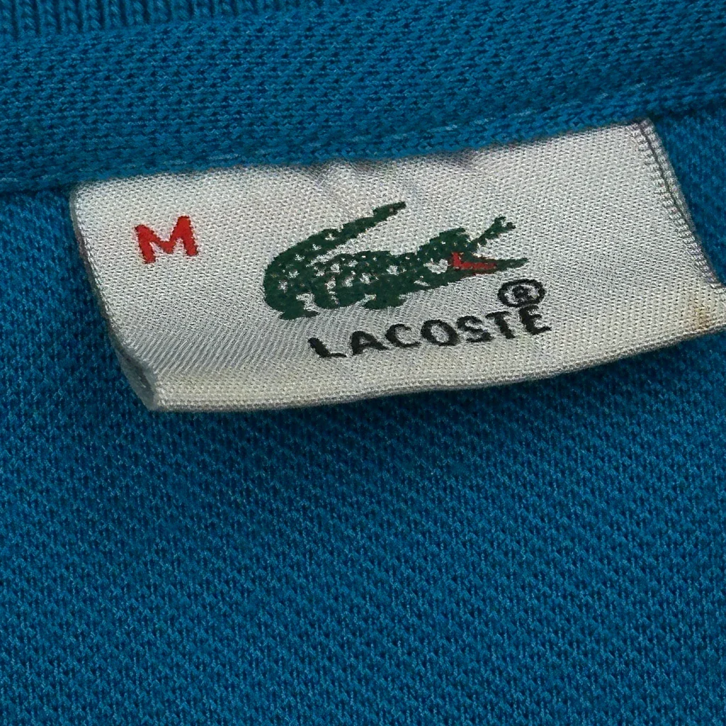 Lacoste Polo Shirt - Medium Blue Polyester Blend - Image 3