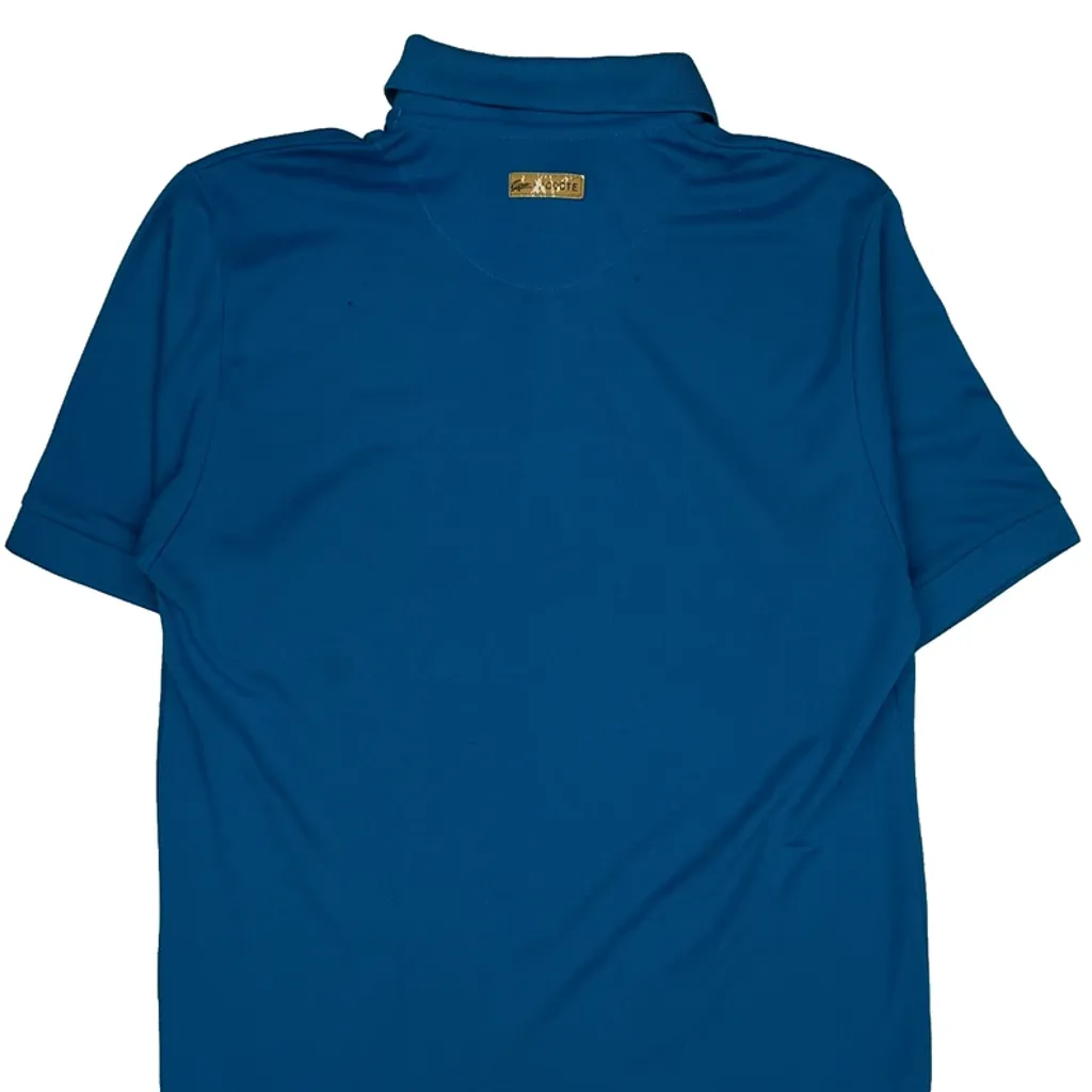 Lacoste Polo Shirt - Medium Blue Polyester Blend - Image 8