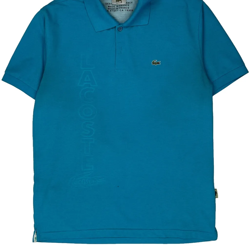 Lacoste Polo Shirt - Medium Blue Cotton - Image 4