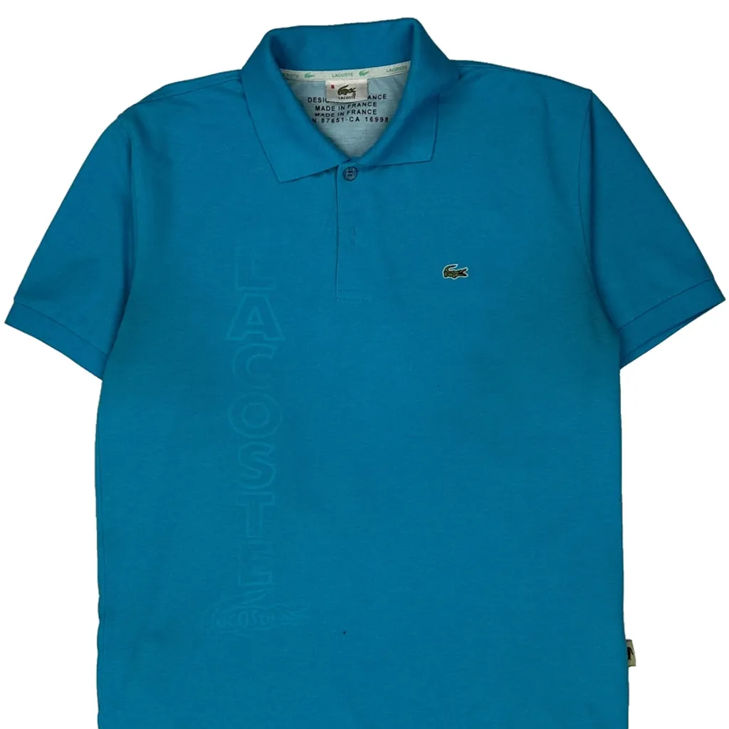 Lacoste Polo Shirt - Medium Blue Cotton - Image 5