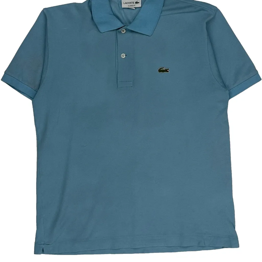 Lacoste Polo Shirt - Medium Blue Cotton - Image 4