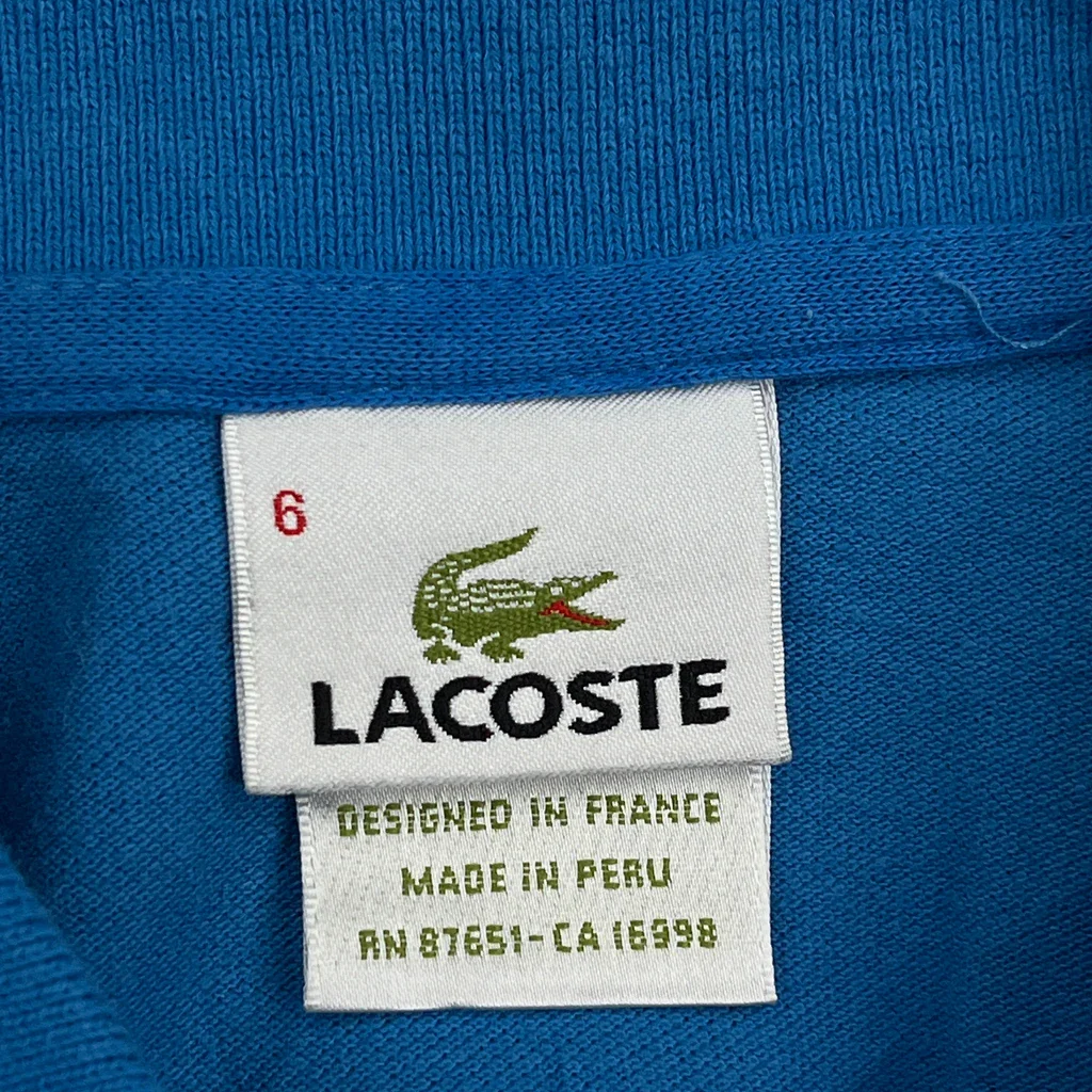 Lacoste Polo Shirt - XL Blue Cotton - Image 3