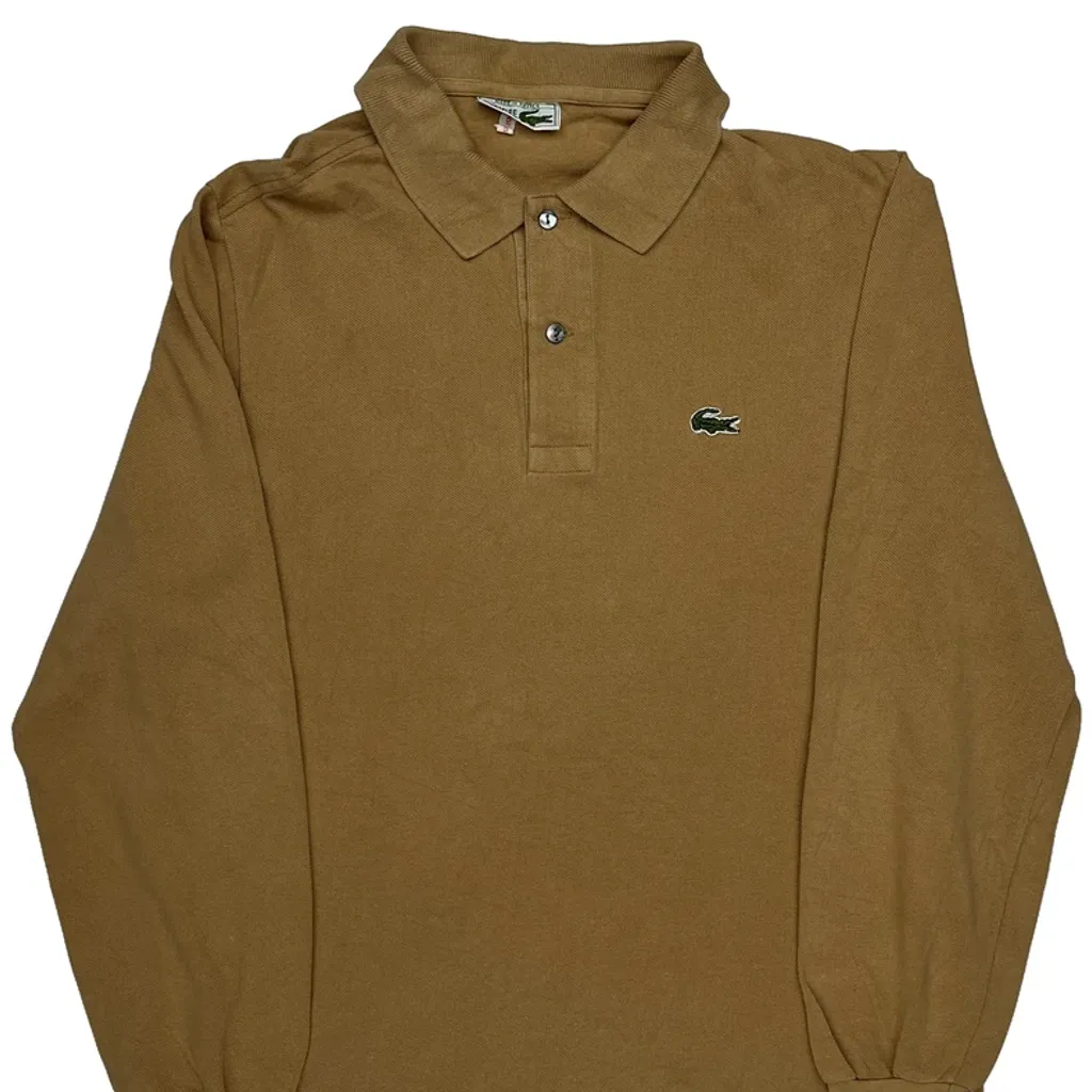 Lacoste Polo Shirt - Small Brown Cotton - Image 8