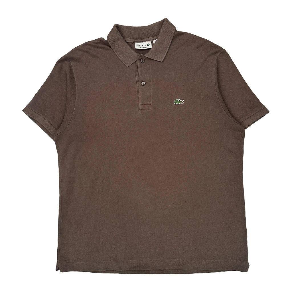 Lacoste Polo Shirt - XL Brown Cotton
