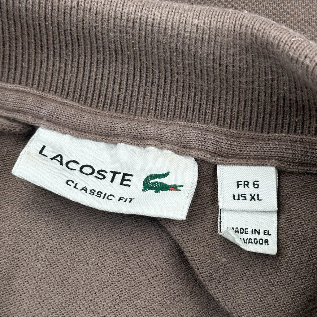 Lacoste Polo Shirt - XL Brown Cotton - Image 3