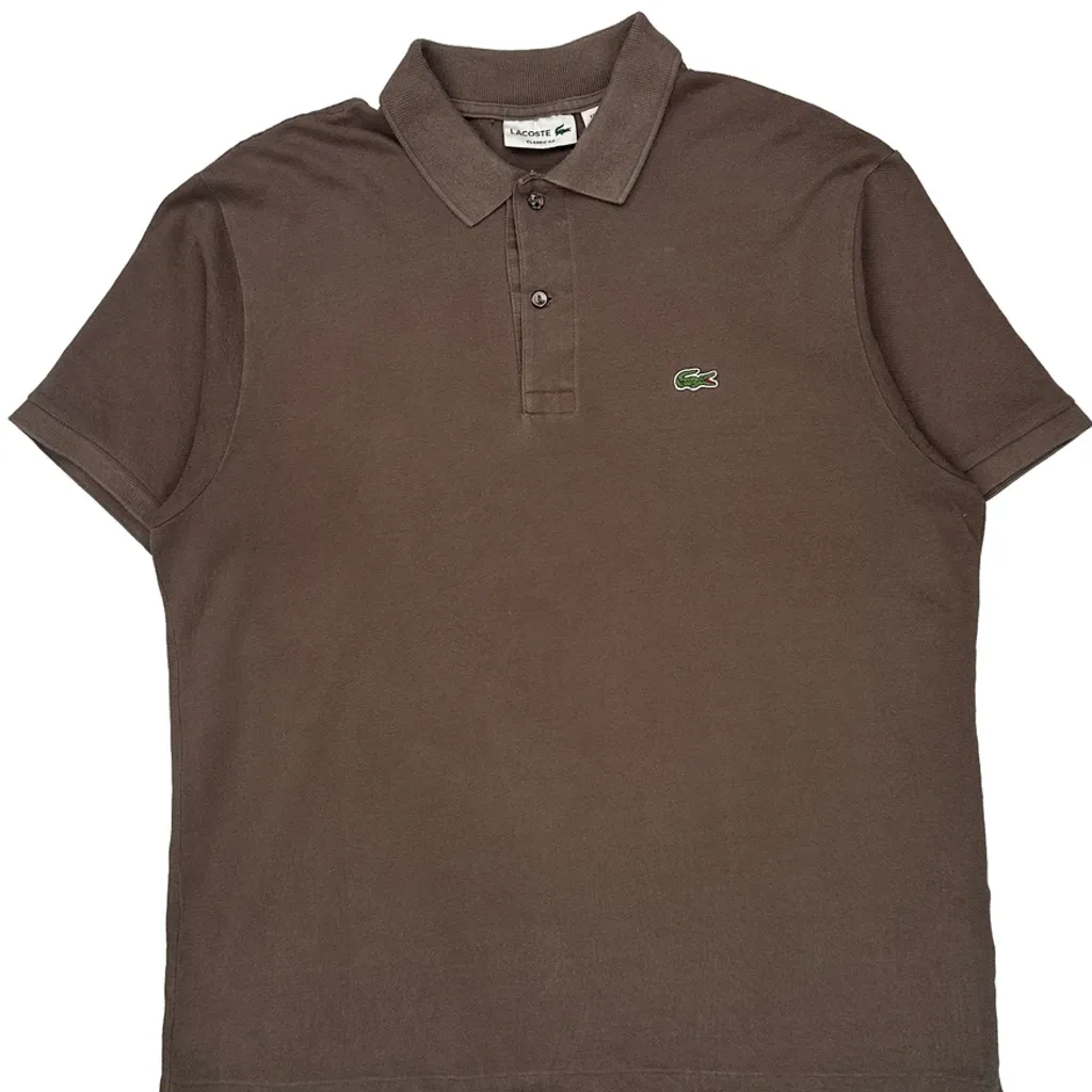 Lacoste Polo Shirt - XL Brown Cotton - Image 4