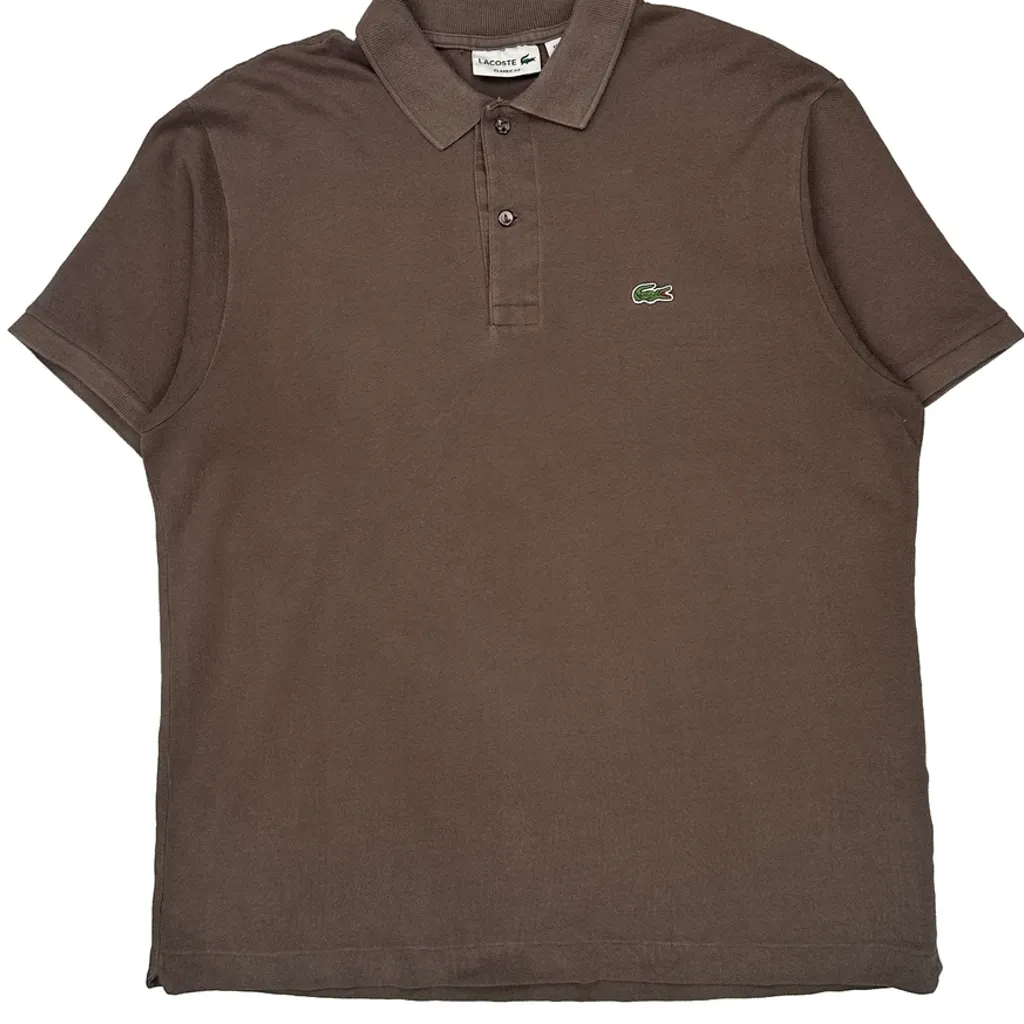 Lacoste Polo Shirt - XL Brown Cotton - Image 5