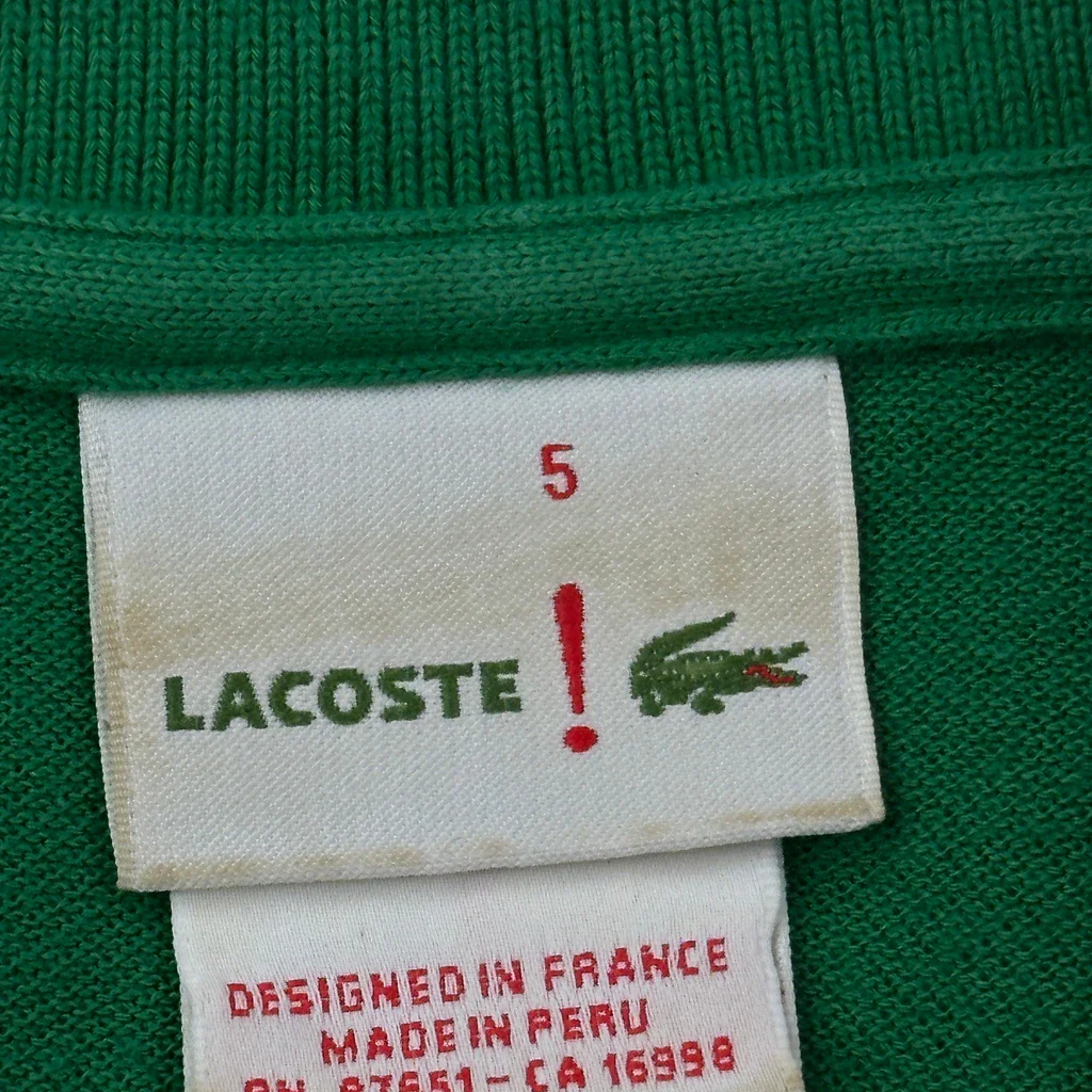 Lacoste Polo Shirt - Large Green Cotton - Image 3