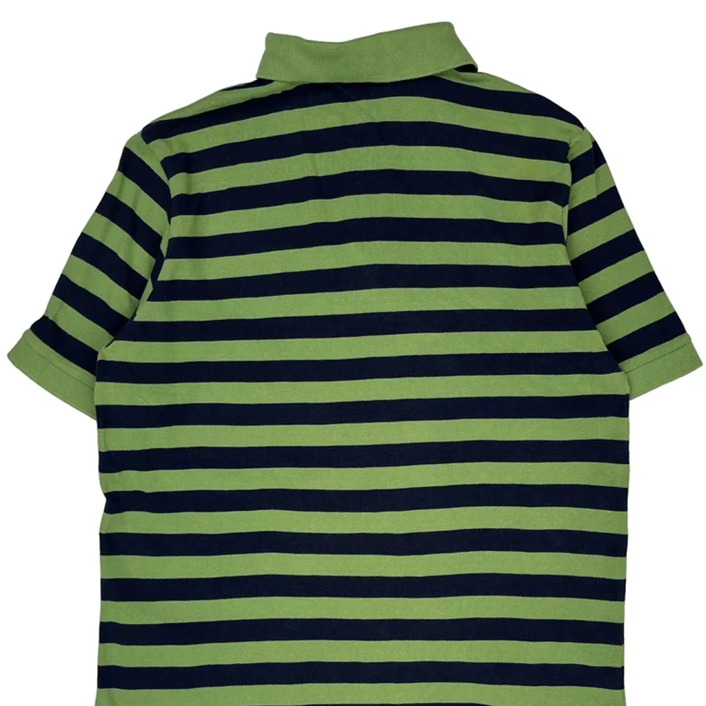 Lacoste Striped Polo Shirt - XL Green Cotton - Image 6