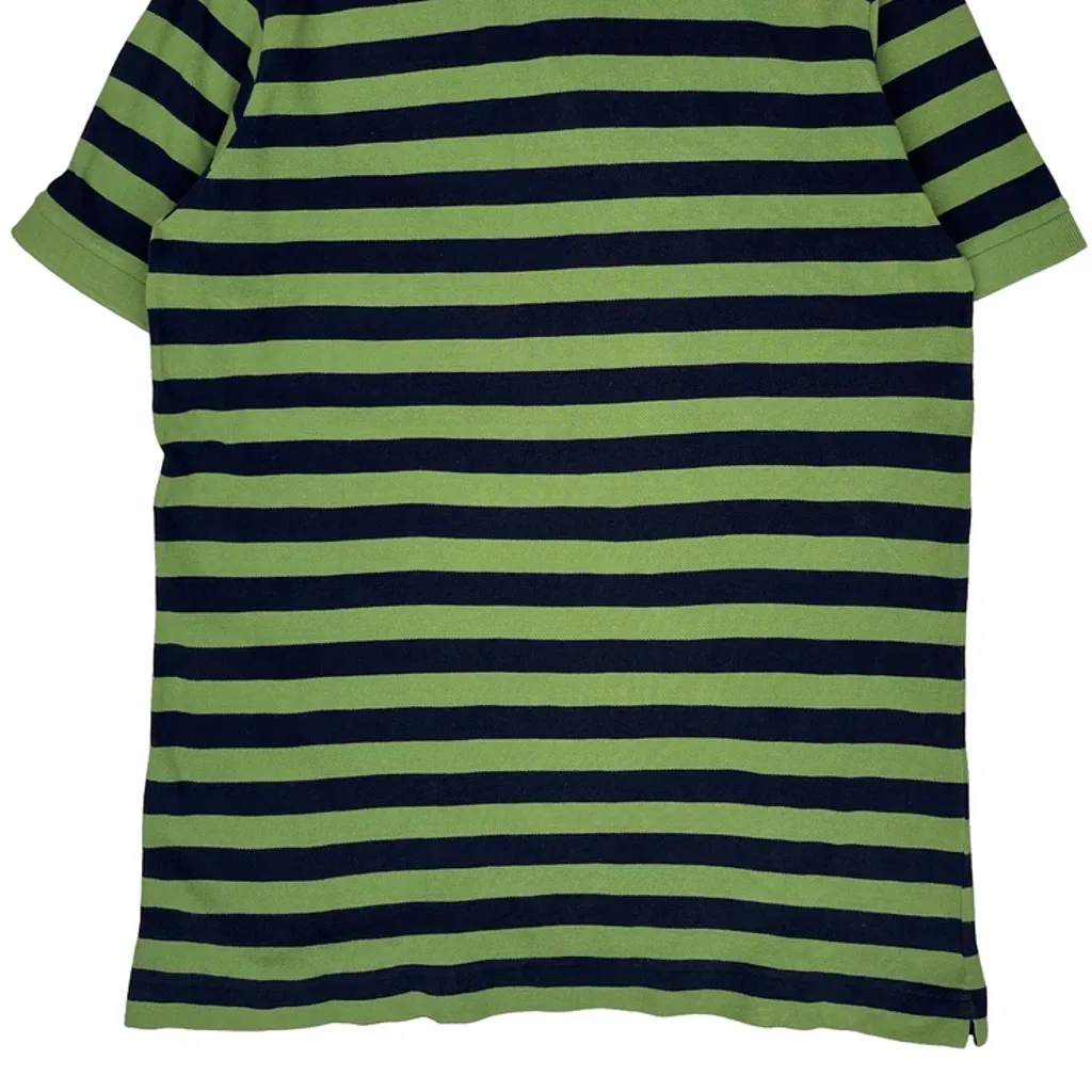 Lacoste Striped Polo Shirt - XL Green Cotton - Image 7