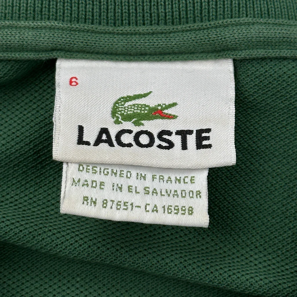 Lacoste Polo Shirt - XL Green Cotton - Image 3