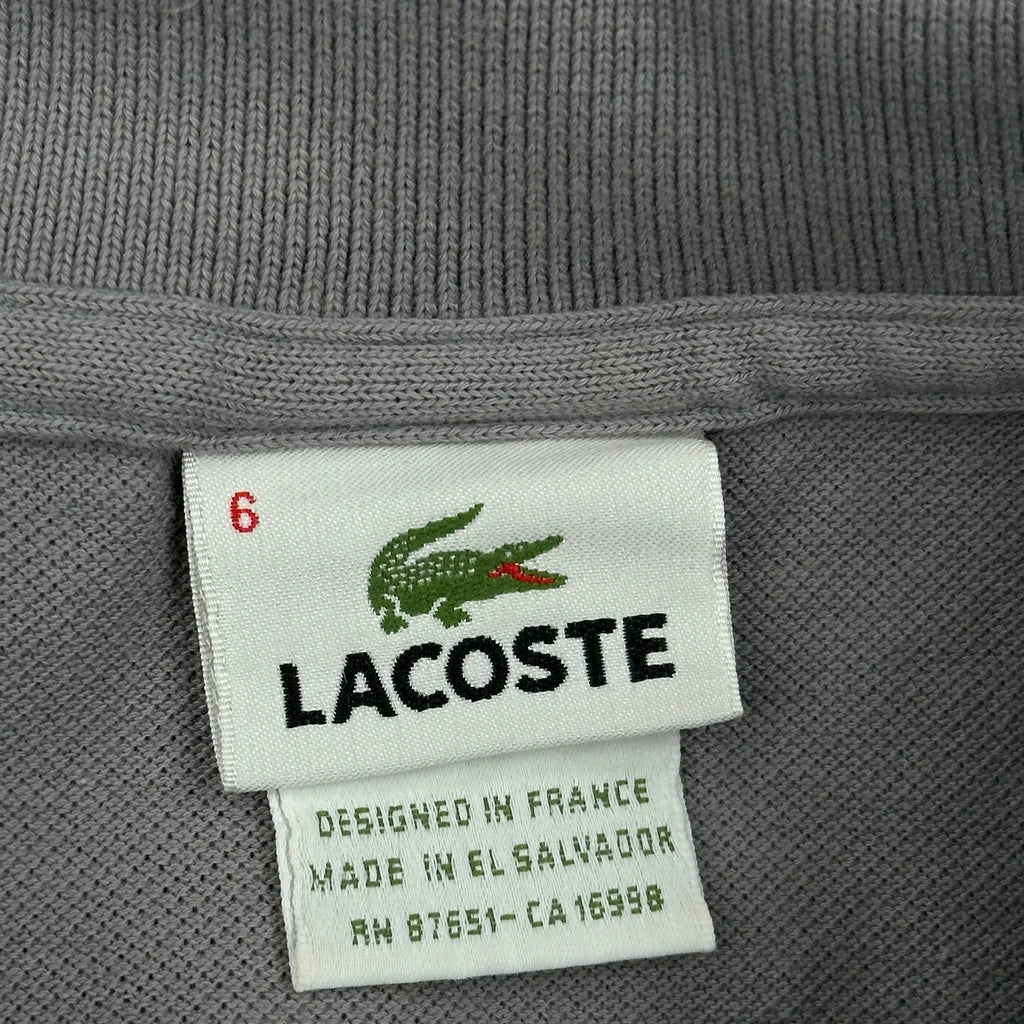 Lacoste Polo Shirt - Large Grey Cotton - Image 3