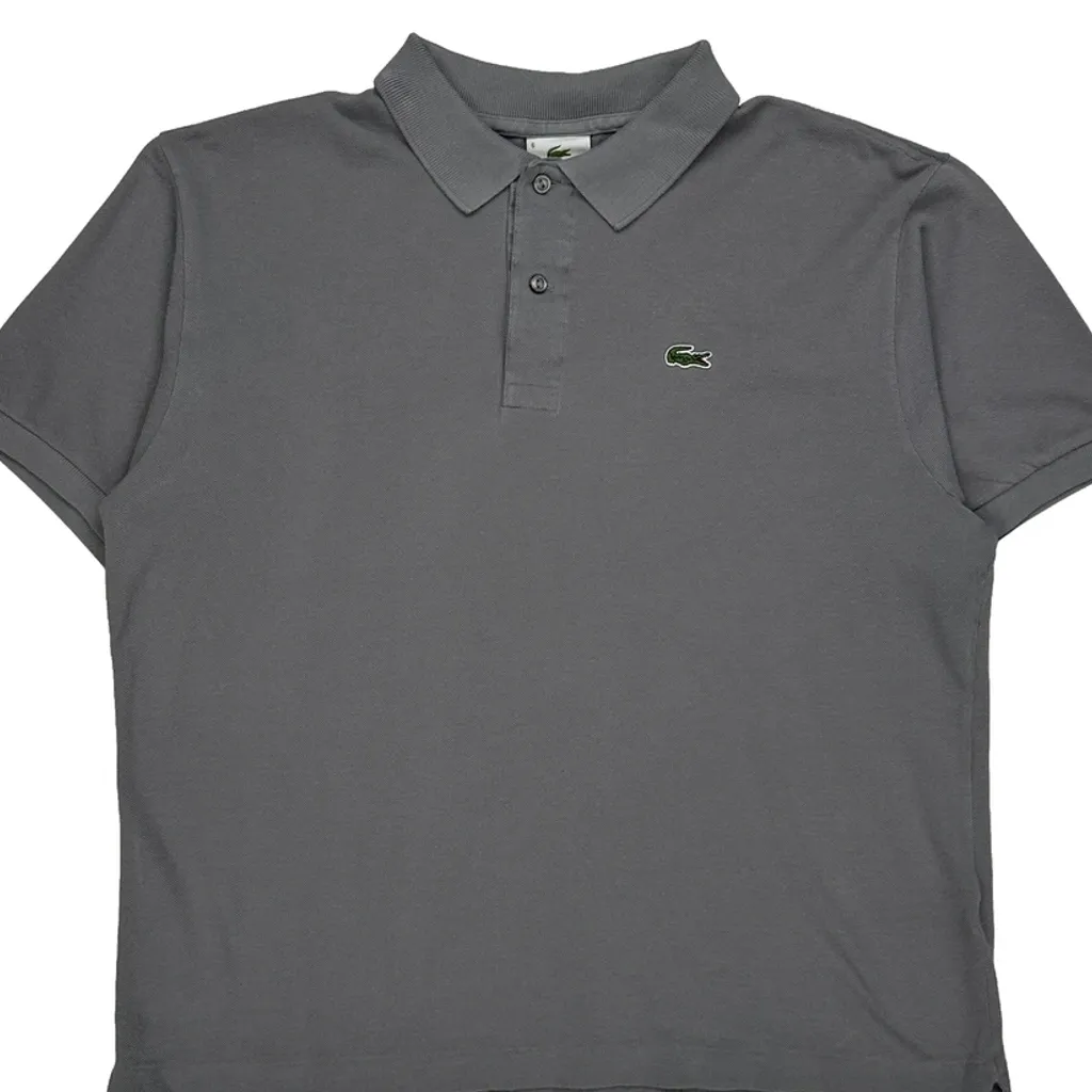 Lacoste Polo Shirt - Large Grey Cotton - Image 4