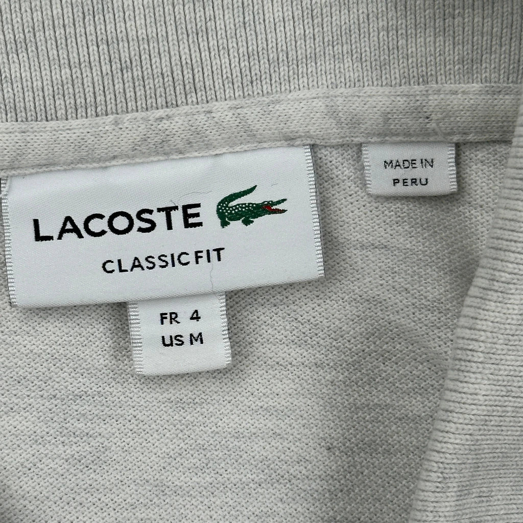 Lacoste Polo Shirt - Medium Grey Cotton - Image 3