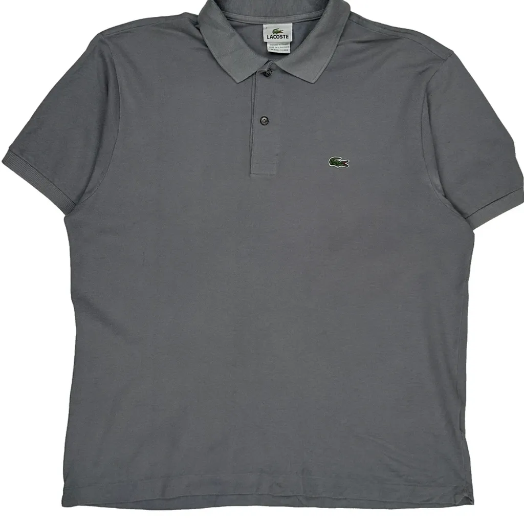Lacoste Polo Shirt - XL Grey Cotton - Image 4