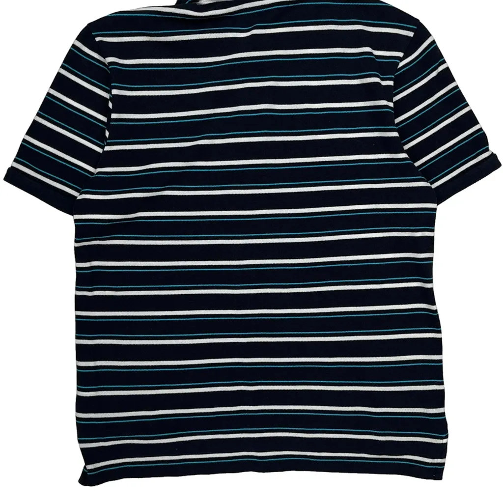 Lacoste Striped Polo Shirt - Large Navy Cotton - Image 7