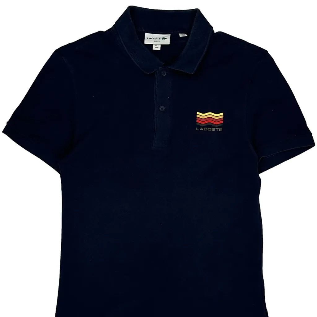 Lacoste Slim Fit Polo Shirt - Medium Navy Cotton - Image 6