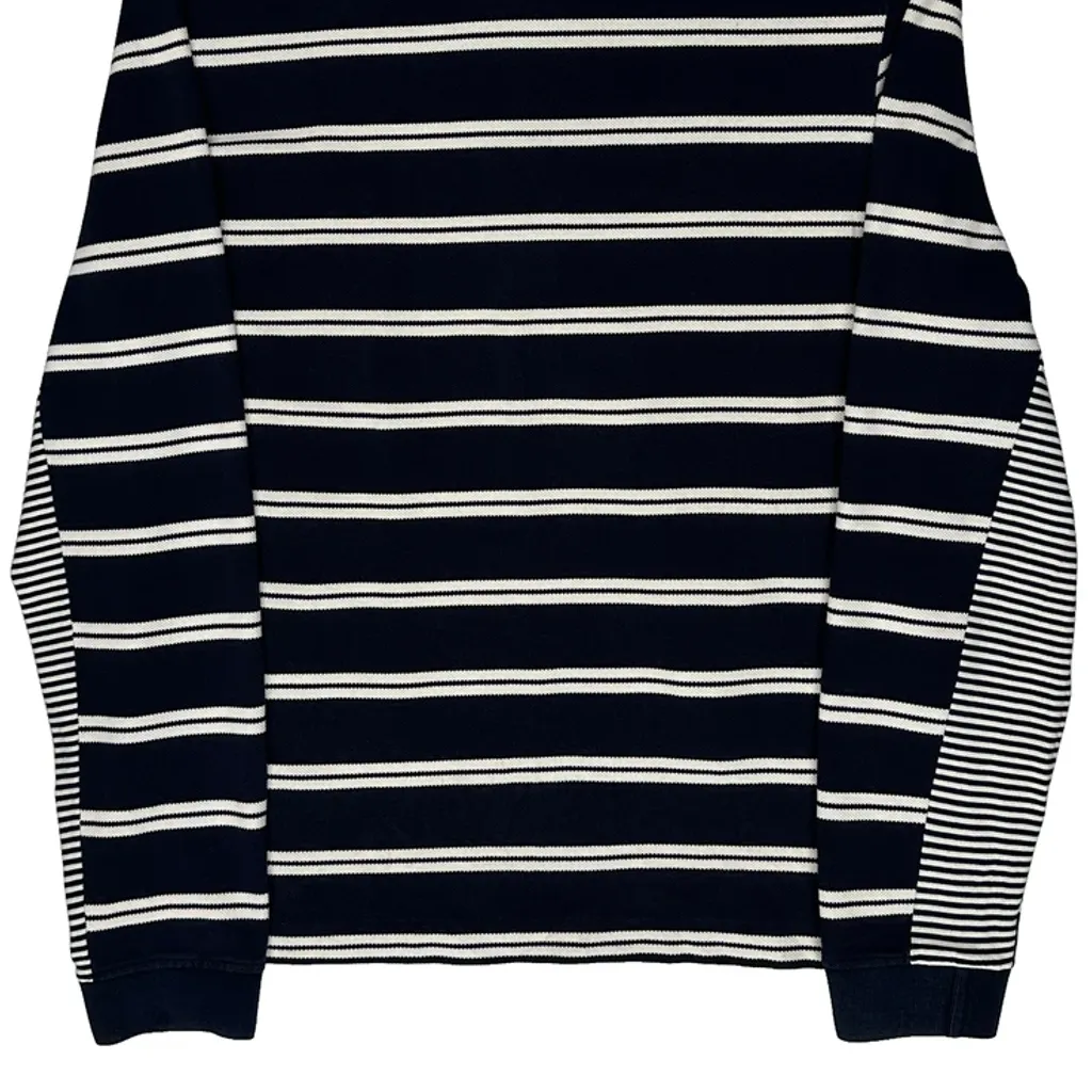 Lacoste Striped Polo Shirt - Medium Navy Cotton - Image 7